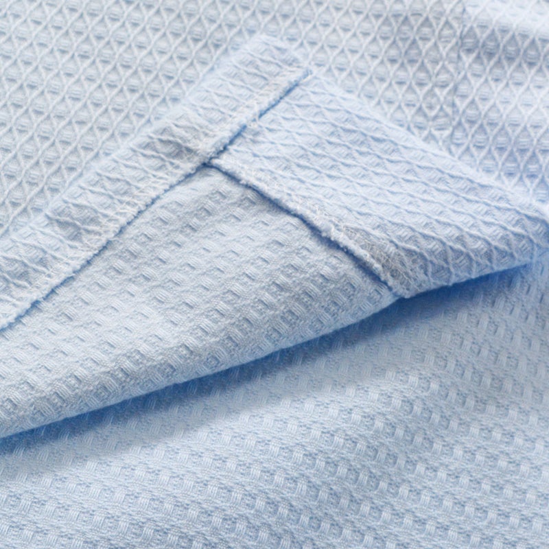 KISBINI 100% Cotton Long Hooded Robes Bathrobe for Kids Children (2-3 Years, Blue) - Image 4